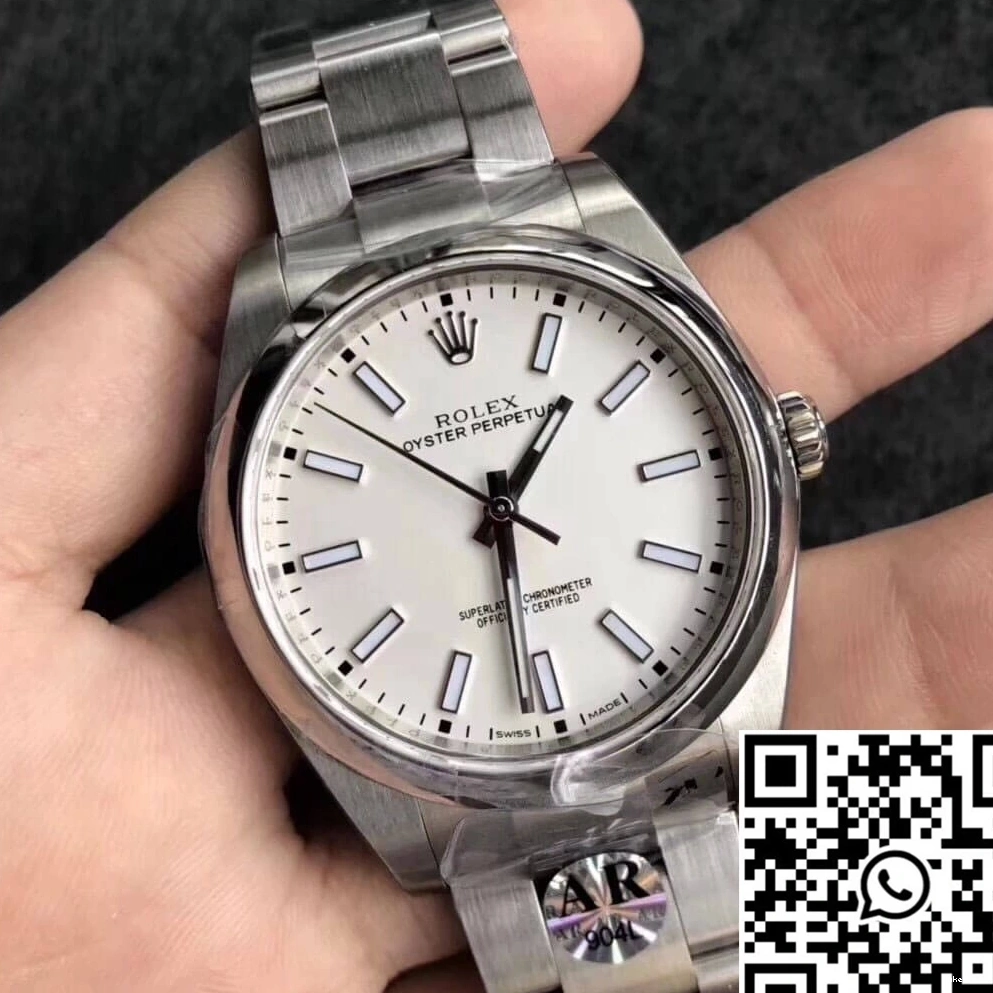 Perpetual Oyster White 39MM Rolex 114300 Dial Factory AR 1107
